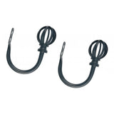 Max 1 Pair U-Shape Tube Curtain Holdback Drape Hook Vary Types Cage_Black