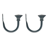 Max 1 Pair U-Shape Tube Curtain Holdback Drape Hook Vary Types Square_Black