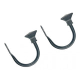 Max 1 Pair U-Shape Tube Curtain Holdback Drape Hook Vary Types Square_Black
