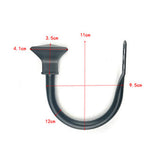 Max 1 Pair U-Shape Tube Curtain Holdback Drape Hook Vary Types Square_Black