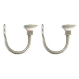 Max 1 Pair U-Shape Tube Curtain Holdback Drape Hook Vary Types Square_Silver