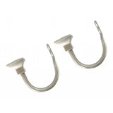 Max 1 Pair U-Shape Tube Curtain Holdback Drape Hook Vary Types Square_Silver