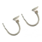 Max 1 Pair U-Shape Tube Curtain Holdback Drape Hook Vary Types Square_Silver