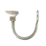 Max 1 Pair U-Shape Tube Curtain Holdback Drape Hook Vary Types Square_Silver