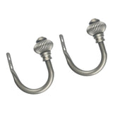 Max 1 Pair U-Shape Tube Curtain Holdback Drape Hook Vary Types Furo_Gray