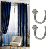 Max 1 Pair U-Shape Tube Curtain Holdback Drape Hook Vary Types Furo_Gray