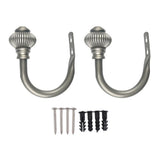 Max 1 Pair U-Shape Tube Curtain Holdback Drape Hook Vary Types Furo_Gray
