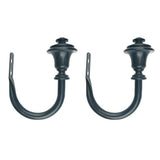 Max 1 Pair U-Shape Tube Curtain Holdback Drape Hook Vary Types Teacup_Black