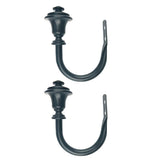 Max 1 Pair U-Shape Tube Curtain Holdback Drape Hook Vary Types Teacup_Black