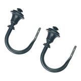 Max 1 Pair U-Shape Tube Curtain Holdback Drape Hook Vary Types Teacup_Black