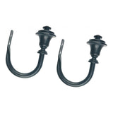 Max 1 Pair U-Shape Tube Curtain Holdback Drape Hook Vary Types Teacup_Black