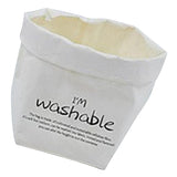 Max Washable Kraft Paper Storage Bag for Food, Toys, Flowers, Makeup White