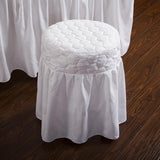 Max Beauty Massage Bedding Kit Table Skirt Pillow Case Stool Cover White