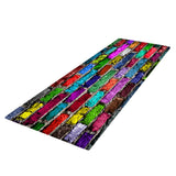 Max 40x120cm Floor Mat Runner Kitchen Non-slip Area Rug Colorful Brick Wall