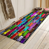 Max 40x120cm Floor Mat Runner Kitchen Non-slip Area Rug Colorful Brick Wall