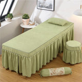 Max Massage Cosmetic Table Valance Sheet  Cover with Hole 75x31inch  Green
