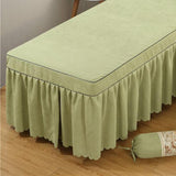 Max Massage Cosmetic Table Valance Sheet  Cover with Hole 75x31inch  Green