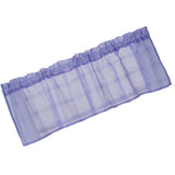 Max Yarn Rod Pocket Sheer Curtain Valance for Kitchen Bathroom Purple-137x61cm