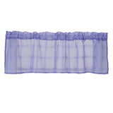 Max Yarn Rod Pocket Sheer Curtain Valance for Kitchen Bathroom Purple-137x61cm