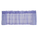 Max Yarn Rod Pocket Sheer Curtain Valance for Kitchen Bathroom Purple-137x61cm