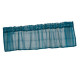 Max Yarn Rod Pocket Sheer Curtain Valance for Kitchen Bathroom Cyan-137x61cm