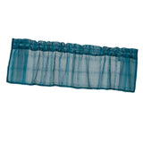 Max Yarn Rod Pocket Sheer Curtain Valance for Kitchen Bathroom Cyan-137x61cm