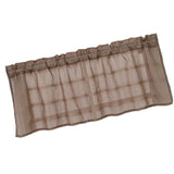 Max Yarn Rod Pocket Sheer Curtain Valance for Kitchen Bathroom Coffee-137x61cm