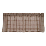 Max Yarn Rod Pocket Sheer Curtain Valance for Kitchen Bathroom Coffee-137x61cm