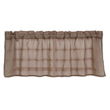 Max Yarn Rod Pocket Sheer Curtain Valance for Kitchen Bathroom Coffee-137x61cm