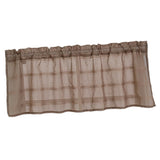 Max Yarn Rod Pocket Sheer Curtain Valance for Kitchen Bathroom Coffee-137x61cm