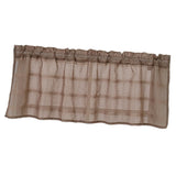 Max Yarn Rod Pocket Sheer Curtain Valance for Kitchen Bathroom Coffee-137x61cm