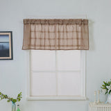 Max Yarn Rod Pocket Sheer Curtain Valance for Kitchen Bathroom Coffee-137x61cm