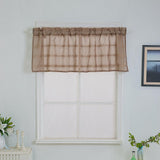 Max Yarn Rod Pocket Sheer Curtain Valance for Kitchen Bathroom Coffee-137x61cm