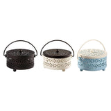 Max Portable Iron Mosquito Coil Holder + Handle & Lid Bronze Lid+Milky White Box