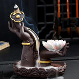 Maxbell Creative Ceramic Incense Censer Burners Home Office Decoration Lotus