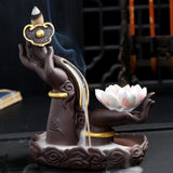 Maxbell Creative Ceramic Incense Censer Burners Home Office Decoration Lotus
