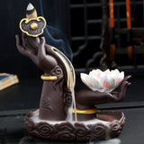 Maxbell Creative Ceramic Incense Censer Burners Home Office Decoration Lotus
