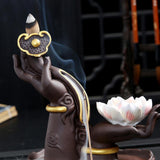 Maxbell Creative Ceramic Incense Censer Burners Home Office Decoration Lotus