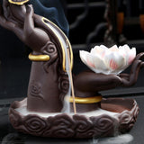 Maxbell Creative Ceramic Incense Censer Burners Home Office Decoration Lotus