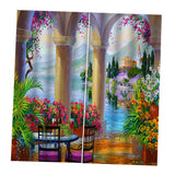 Max Waterproof Digitial Printed 3D Curtain Drapes for Bedroom Living Room C