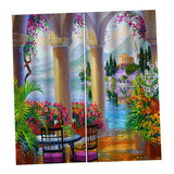 Max Waterproof Digitial Printed 3D Curtain Drapes for Bedroom Living Room C