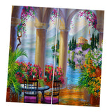 Max Waterproof Digitial Printed 3D Curtain Drapes for Bedroom Living Room C