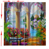 Max Waterproof Digitial Printed 3D Curtain Drapes for Bedroom Living Room C