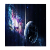 Max Digital Printed 3D Curtain Living Room Bedroom Drapes 2 Panel The Earth