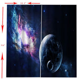 Max Digital Printed 3D Curtain Living Room Bedroom Drapes 2 Panel The Earth