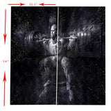 Max Digital Printed 3D Curtain Living Room Bedroom Drapes 2 Panel Weightlifting