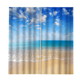 Max Maxb Digital Printed 3D Curtain Living Room Bedroom Drapes 2 Panel Seabeach