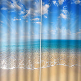 Max Maxb Digital Printed 3D Curtain Living Room Bedroom Drapes 2 Panel Seabeach