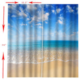 Max Maxb Digital Printed 3D Curtain Living Room Bedroom Drapes 2 Panel Seabeach