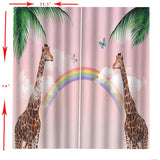 Maxbell 3D Curtains 59x65inch Window Drapes for Bedroom Living Room 2 Panels B